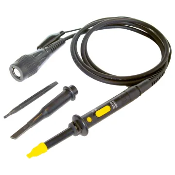 These high quality general purpose oscilloscope probes have x1 and x10 input attenuator and 600V maximum input voltage.  1.5m lead length.