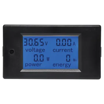 A complete power monitoring panel with voltage, current, power and energy consumption (Wh) displayed simultaneously.