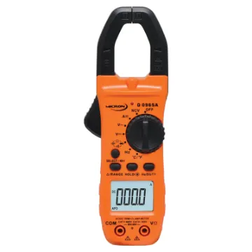 A clamp meter offering the flexibility of measuring AC and DC currents up to 800A. Simply clamp the jaws around the conductor and the display reads the DC or AC current present. It can test DC Volts, AC Volts, DC Amps, AC Amps, resistance, capacitance, frequency, temperature, temperature and continuity.