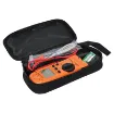 A clamp meter offering the flexibility of measuring AC and DC currents up to 800A. Simply clamp the jaws around the conductor and the display reads the DC or AC current present. It can test DC Volts, AC Volts, DC Amps, AC Amps, resistance, capacitance, frequency, temperature, temperature and continuity.