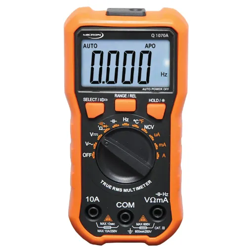 An affordable true RMS digital multimeter, with in built torch for the enthusiast or instrument technician.