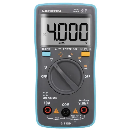 This affordable 4000 count digital multimeter with 12 test modes is the perfect accessory for the enthusiast or student. Auto ranging makes testing easier, whilst the large LCD screen with white backlighting makes it easy to read from a distance.