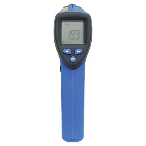 This handheld IR thermometer offers laser pointer guide and excellent accuracy between -50°C and 580°C.