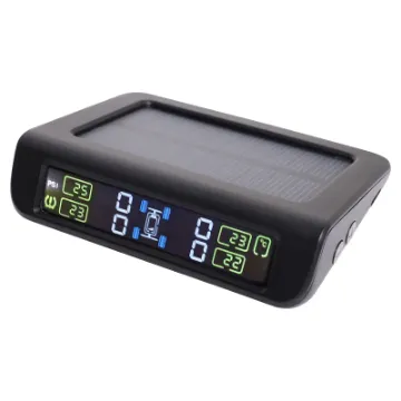 This wireless monitoring system displays tyre pressure and temperature for your vehicle or trailer. The wireless sensors screw onto the valve stems of your tyres and transmit back to the solar powered dash monitor.