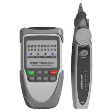 Combines the functionality of a cable tracer and network cable tester in one convenient unit. The main unit can be connected to an unidentified pair which injects an audible signal down the line.