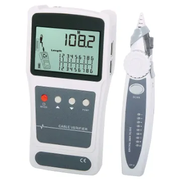 This compact handheld cable verifier features a USB rechargeable lithiumion battery for easy recharge on the go. It verifies the length and integrity of coaxial and UTP data/telephone cabling. It's wiremap system detects short circuits, split pairs and cable length up to 350m.