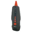 This comprehensive cable testing kit consists of three units. The main tester with 2.8" LCD screen, cable "sniffer" receiving unit and 8 remote identifiers. It is capable of measuring cable length, tracing cable location, continuity testing, PoE and Ping testing. It can be used with LAN, telephone cabling.