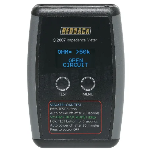 An absolute necessity for all PA system installers. This impedance meter for ‘dummies’ designed and manufactured by Altronics calculates and displays speaker loads in watts. Lithium rechargeable version.