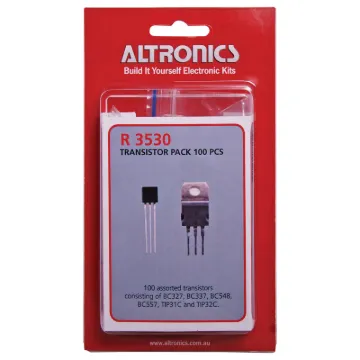 Packet of 100 Transistors, T0220 and T092 packages NPN and PNP