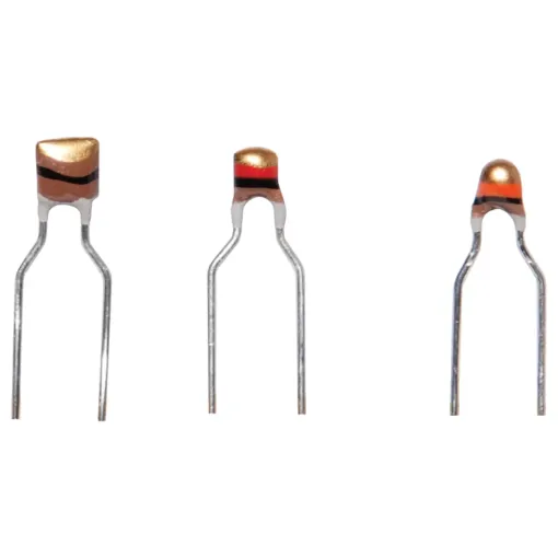 NTC type. As temperature increases, the resistance of the thermistor decreases. Commonly used in audio amplifiers to prevent thermal runaway. 

Max Temp 125C
Beta Value 25&degC to 100&degC = 4400 &plusmn 3% 
Dissipation factor 7mW/&degC
Tolerance &plusmn 3% @ 25&degC