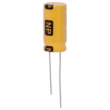 Radial lead 
Excellent frequency characteristics 
Low leakage current and low dissipation factor 
Perfect for audio applications
