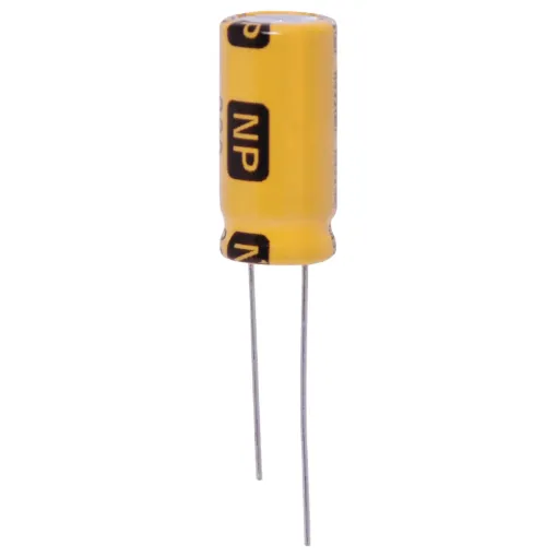 Radial lead 
Excellent frequency characteristics 
Low leakage current and low dissipation factor 
Perfect for audio applications