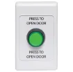 Standard electrical wallplate fitted with an S0921 green LED illuminated momentary pushbutton switch.