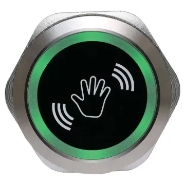 The S 0158 proximity switch can be programmed to unlock an electronic door lock with a wave of your hand in front of the sensor.  The IP65 rating enables the switch to be mounted to a wall plate at an indoor or outdoor location. It can be configured to either momentary or ON/OFF activation.