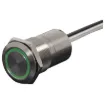 Touch activated dual colour (red, green) LED switch for ticket machines, kiosks, access control etc. IP67 rated. 30cm fly lead connection. Momentary touch action.