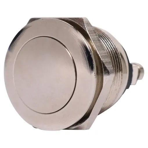 Heavy duty vandal resistant switch for indoor/ sheltered outdoor use eg carparks, building entrances. Momentary.

Switch type: Screw terminal SPST
Contact rating: 5A @ 250V AC
Panel Thickness: 1-10mm