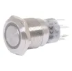 Heavy duty vandal resistant switch for indoor/ sheltered outdoor use eg carparks, building entrances. Features an addressable RGB LED for virtually any colour illumination! 19mm mounting hole.