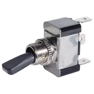 SPST switch with red LED built into toggle handle.