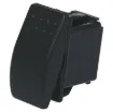 A marine/boat style flat rocker switch suitable for use in 12V DC or 24V DC power systems.