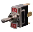 Plate: On-Off-OnContact rating: 10A @ 250V ACMounting hole diameter: 12mmActuator:	MetalContact resistance:	50mΩ max.Insulation resistance: >1000MΩDielectric strength:	>1500V AC 1 minute
