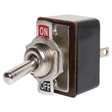DPDT 3A Toggle Switch. With On-Off plate and metal actuator.