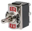 DPDT switch with On-Off-Mom On plate. Locks on in both directions. With metal actuator.
