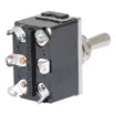 DPDT switch with On-Off-Mom On plate. Locks on in both directions. With metal actuator.