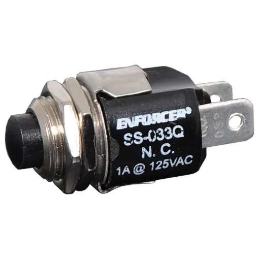 Momentary SPST pushbutton switch.