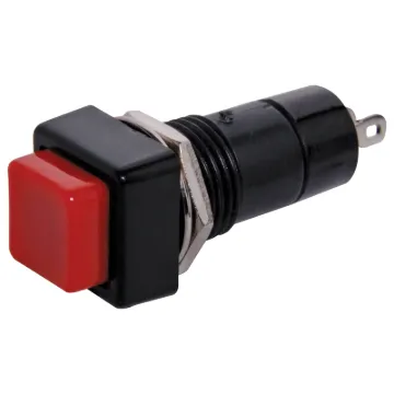 SPST Momementry with a red cap