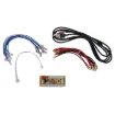 A handy USB interface board for connection to a S 1147 joystick and up to 12 arcade buttons. It connects into any device that supports a USB joystick. Includes pre-terminated interface leads with 6.3mm spade plugs.  35x85mm board size.