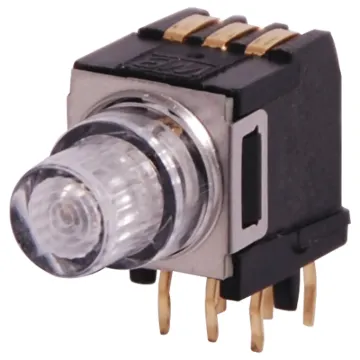 Switch type: SPST momentary
Max contact rating:	100mA @ 32V DC 
Contact resistance:	<250mΩ
Insulation resistance:	>100MΩ
Life:	50,000 cycles
LED voltage:	1.8V