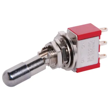 Includes an actuator that cannot be operated accidentally. To switch on or off the actuator must be pulled out before switching can take place.
 
The Salecom range of miniature and sub-miniature switches are pin for pin compatible with several other lea