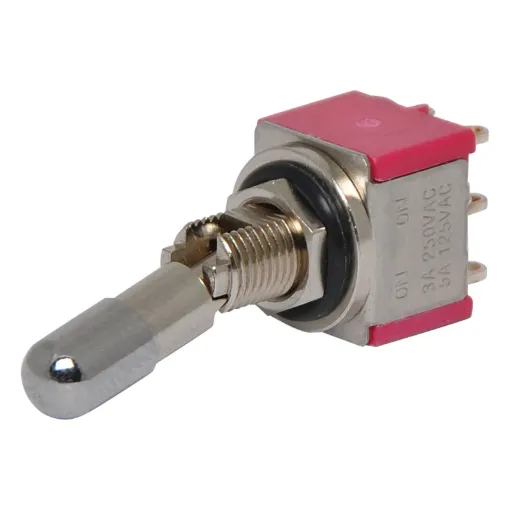 Includes an actuator that cannot be operated accidentally. To switch on or off the actuator must be pulled out before switching can take place.
 
The Salecom range of miniature and sub-miniature switches are pin for pin compatible with several other lea