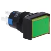 SPDT Momentary Action - Green

Switch type: Momentary
Body material: High grade thermoplastic
Operating travel: 3.0mm
Actuating force: 200-500gm
Mech. lifetime: 1M operations min
Electrical life: ≥50,000 operations min.
Electrical rating: 250V AC 5A
LED: 24V (inbuilt resistor)
Dielectric strength:  2kVAC, 50Hz, 1 min
Insulation r