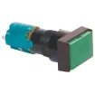 Momentary type illuminated switch incorporating a very positive, audible and tactile feel when operated. In-built diffuser can be directly engraved. Alternatively a clear printed label can be placed behind the coloured cover. Includes provision for a globe.