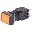 Alternate type illuminated switch incorporating a very positive, audible and tactile feel when operated. Includes provision for a globe. In-built diffuser can be directly engraved. Alternatively a clear printed label can be placed behind the coloured cove.