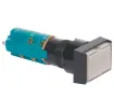 Alternate action type illuminated switch incorporating a very positive, audible and tactile feel when operated. Includes provision for a globe. In-built diffuser can be directly engraved. Alternatively a clear printed label can be placed behind the coloured cover.