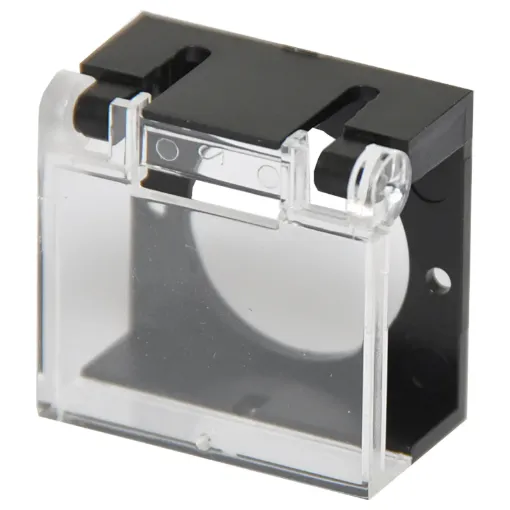Protective hinged cover to prevent accidental operation of the switch.