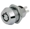Mini. DPST. Radial type  tumbler mechanism. Silver plated contacts and terminals. Rated at 0.5A @ 240V AC.  Key removable in both positions. Supplied with two keys. Overall depth with key inserted 49mm, including terminals.