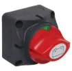 Rotary on/off master switch for high current DC circuits and battery banks.