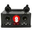 Designed to manage power distribution in your 12V or 24V vehicle. Measuring just 160x160x80mm, this box is packed with connections.
