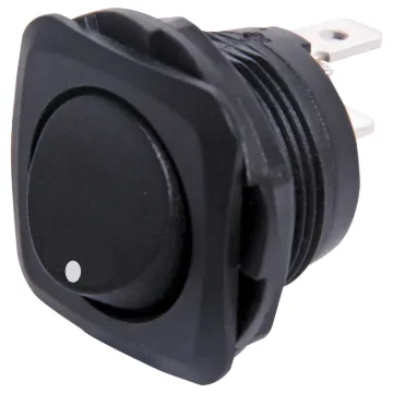 Switch Type: SPST Alternate rocker switch
Contact Rating: 6A @ 250V AC 
Panel Cutout: 20mm&Oslash 
Panel Thickness: 6mm Max.