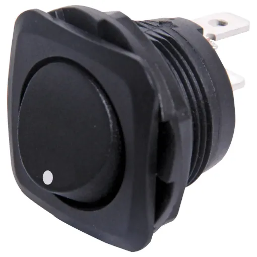 Switch Type: SPST Alternate rocker switch
Contact Rating: 6A @ 250V AC 
Panel Cutout: 20mm&Oslash 
Panel Thickness: 6mm Max.