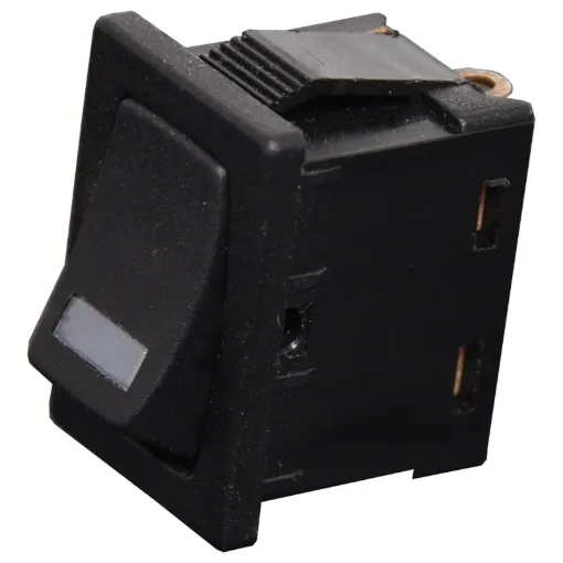 Switch Type: SPST
Contact Rating: 6A @ 250V AC
LED: Red, 1.8V DC
Panel Cutout: 19 x 13mm
Electrical Life: 10,000 Cycles
Mechanical Life: 15,000 Cycles
Contact Resistance: <20mR
Insulation Resistance: >1000MR
Dielectric Strength: >1500V 1 Minute
 >3000V Between Poles