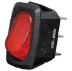 Switch type: SPST
Contact rating: 10A @ 250V AC
Panel cutout: 23 x 11.5 mm
Panel thickness: 0.75 - 1.25mm max.
Electrical life: 10,000 cycles
Mechanical life: 100,000 cycles
Contact resistance: <20mΩ
Neon: Red, 240V AC
Insulation resistance: