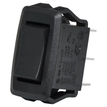 Switch Type: SPDT (Centre Off Alternate)
Contact Rating: 10A @ 250V AC
Panel Cutout: 27.6 x 13.8 mm 
Electrical Life: 20,000 Cycles
Mechanical Life: 100,000 Cycles
Contact Resistance: <50mR
Insulation Resistance: >100MR
Dielectric Strength: >1500V AC 1 Minute