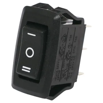 Switch Type: SPDT (Centre Off Momentary)
Contact Rating: 10A @ 250V AC
Panel Cutout: 27.6 x 13.8 mm 
Electrical Life: 20,000 Cycles
Mechanical Life: 100,000 Cycles
Contact Resistance: <50mR
Insulation Resistance: >100MR
Dielectric Strength: >1500V AC 1 Minute