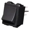 A heavy duty DPDT momentary ON/OFF panel mount rocker switch. The switch configuration is momentary one way, returning to centre-off after release. Rated for 16A @ 250V AC for use with mains powered equipment.