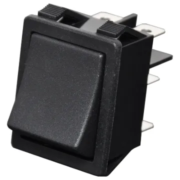Heavy duty DPDT panel mount rocker switch with a 15A @ 250V AC contact rating for high current mains applications. Excellent mechanical and electrical life specifications.