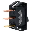 Designed for use in low voltage applications, this LED illuminated panel mount rocker switch is an SPST alternate type.